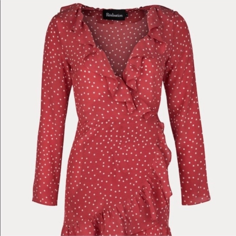 Réalisation Par Women's Red and Burgundy Dress
